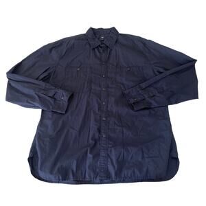 NWT Gap Navy Blue Button Down Casual Trendy NEW Size Mens XL
